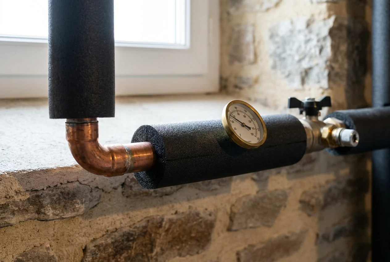 Canalisation gelée à Saint-Étienne-de-Montluc