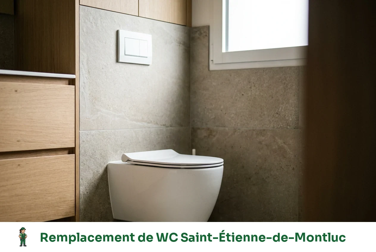 Remplacement de WC à Saint-Étienne-de-Montluc